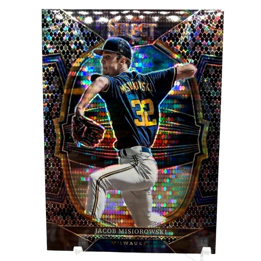 Panini Select 2023 Jacob Misiorowski Black Snakeskin Pulsar Prizm 1/1 #28 RC